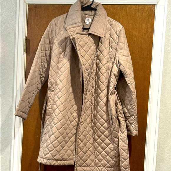 Dress Barn Quilted Trench Coat - Picture 3 of 4